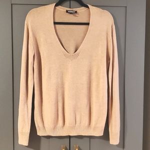 EXPRESS V-neck Sweater- Tan